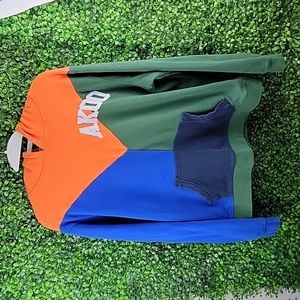 AKOO Men's Dean Green Hoodie Blue Green Orange Size M
